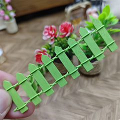 Mini Wooden Fence Model Realistic Succulent Terrarium Landscape DIY Garden Decor