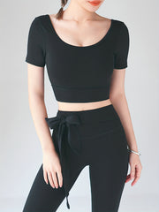 Yoga Sports Slimming Top Hollow Back Breathable Crop Top