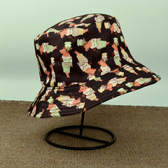 Miss Horse Print Sunshade Bucket Hat for Men Women