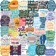 50pcs Inspirational Words Stickers Motivational Quote Vinyl Positive Sticker