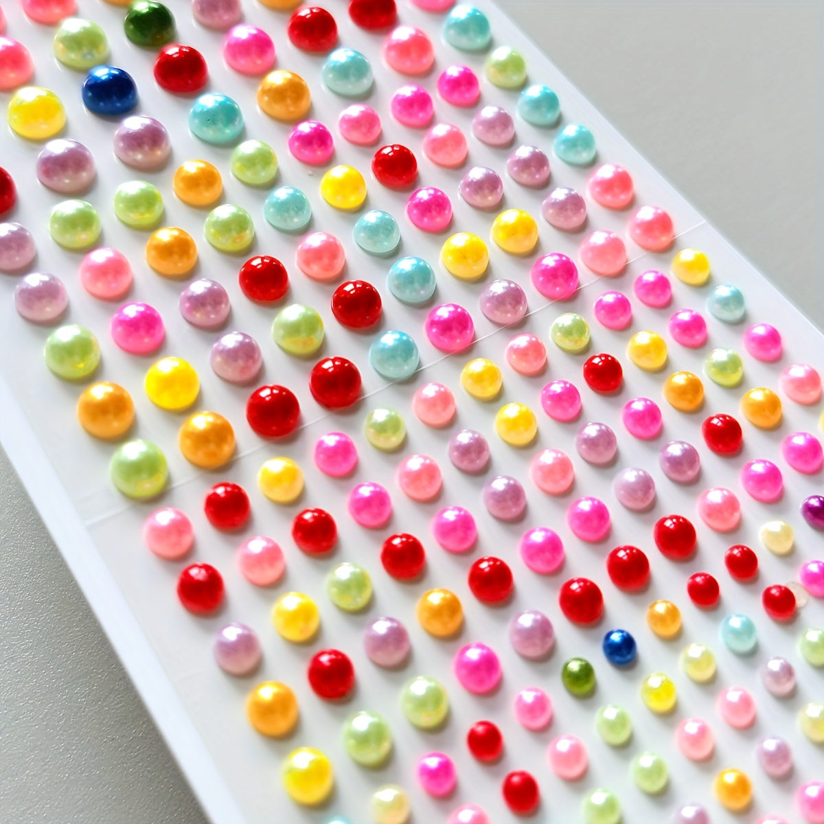 160pcs Colorful Pearl Rhinestone Stickers, Self-adhesive Face Decoration