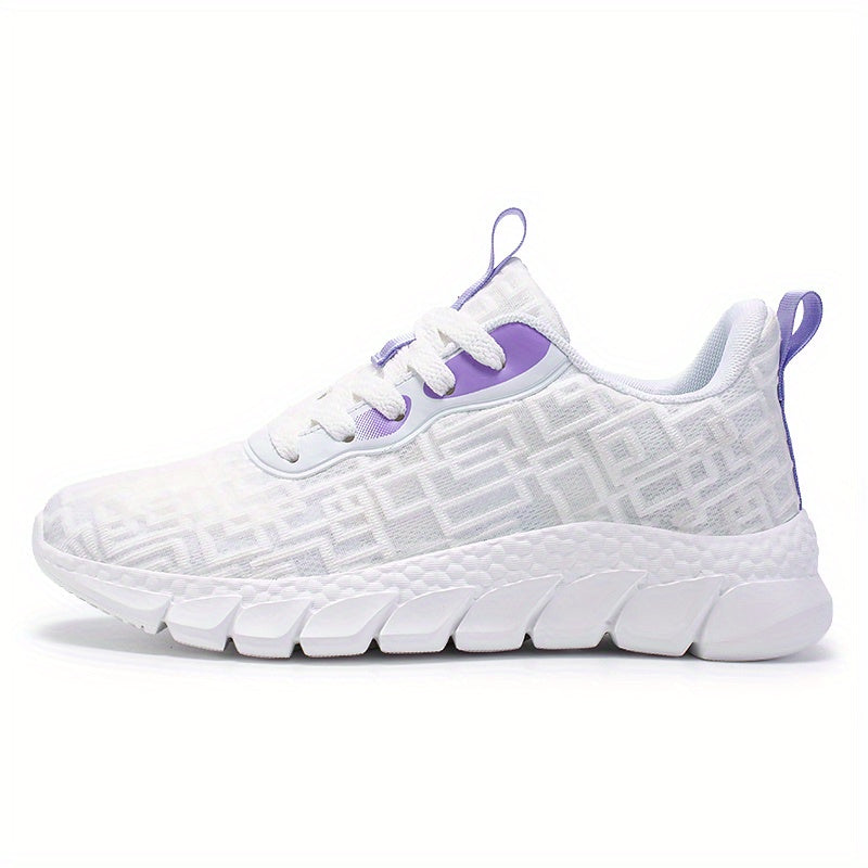 Women's Mesh Sporty Shoes Breathable Lace Up Running & Tennis Sneakers