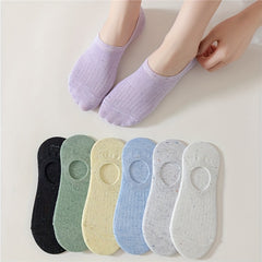 7 Pairs Lightweight Ribbed Ankle Socks Soft & Comfortable Women's Stockings