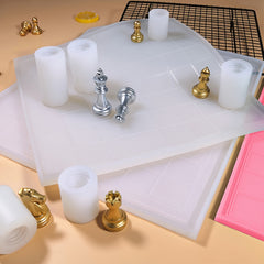 Chess Game Epoxy Resin Mold International Chess Piece Pendant Silicone Mould