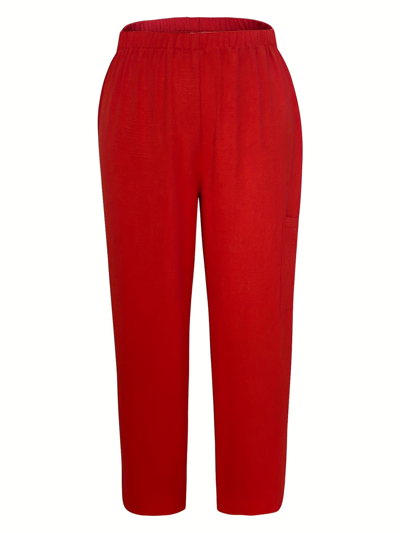 Wide Leg Trousers Elastic High Rise Stretch Pants