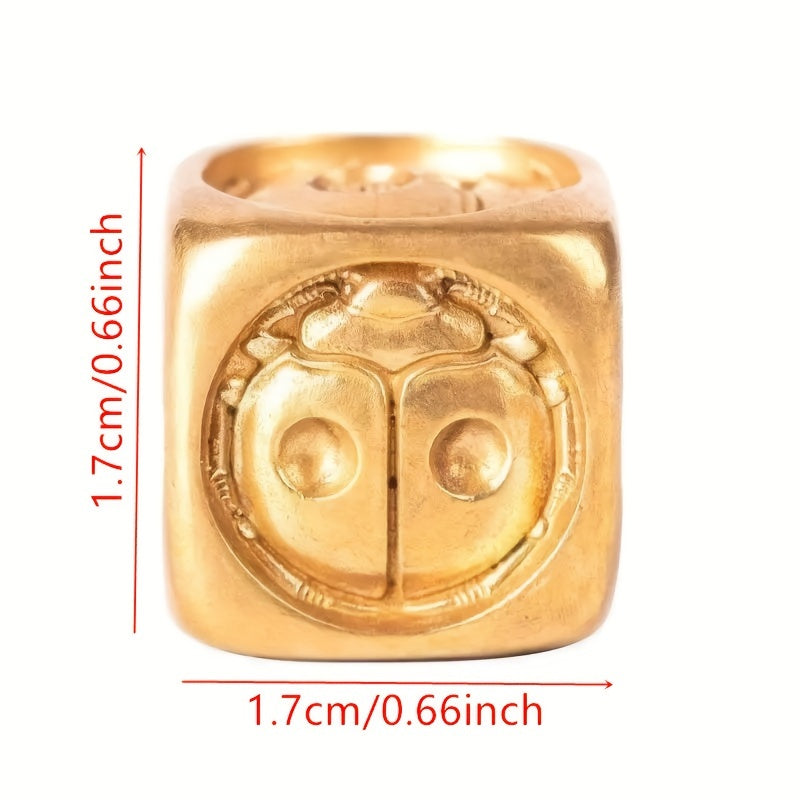 Copper Ladybug Dice Vintage Table Ornament