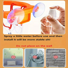 Adjustable Water Basketball Set with 3 Balls for Pool Bathtub Shower