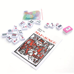 American Mahjong Set 166 Tiles 4 All in One Rack Pushers Mahjong Games Sets