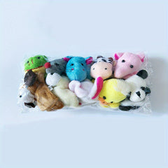 10pcs Animal Finger Doll Hand Puppet Toy Early Education Interactive