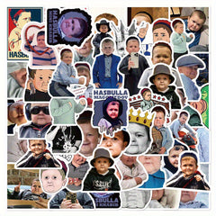 50pcs Hasbulla Meme Stickers Funny Cartoon Decals for Laptop Water Bottle