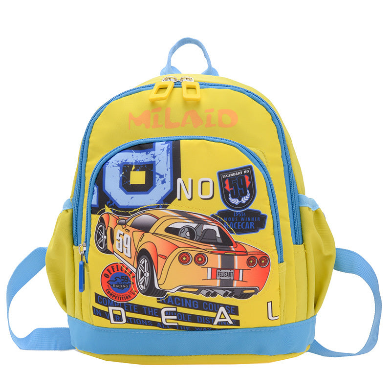 Children's Cartoon Car Lightweight Backpack for Boys and Girls