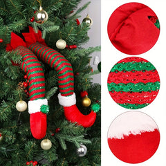 Christmas Elf Leg Decoration Hanging Ornament Tree Decor