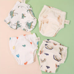 4pcs Baby Fabric Waterproof Diaper Pockets Training Pants