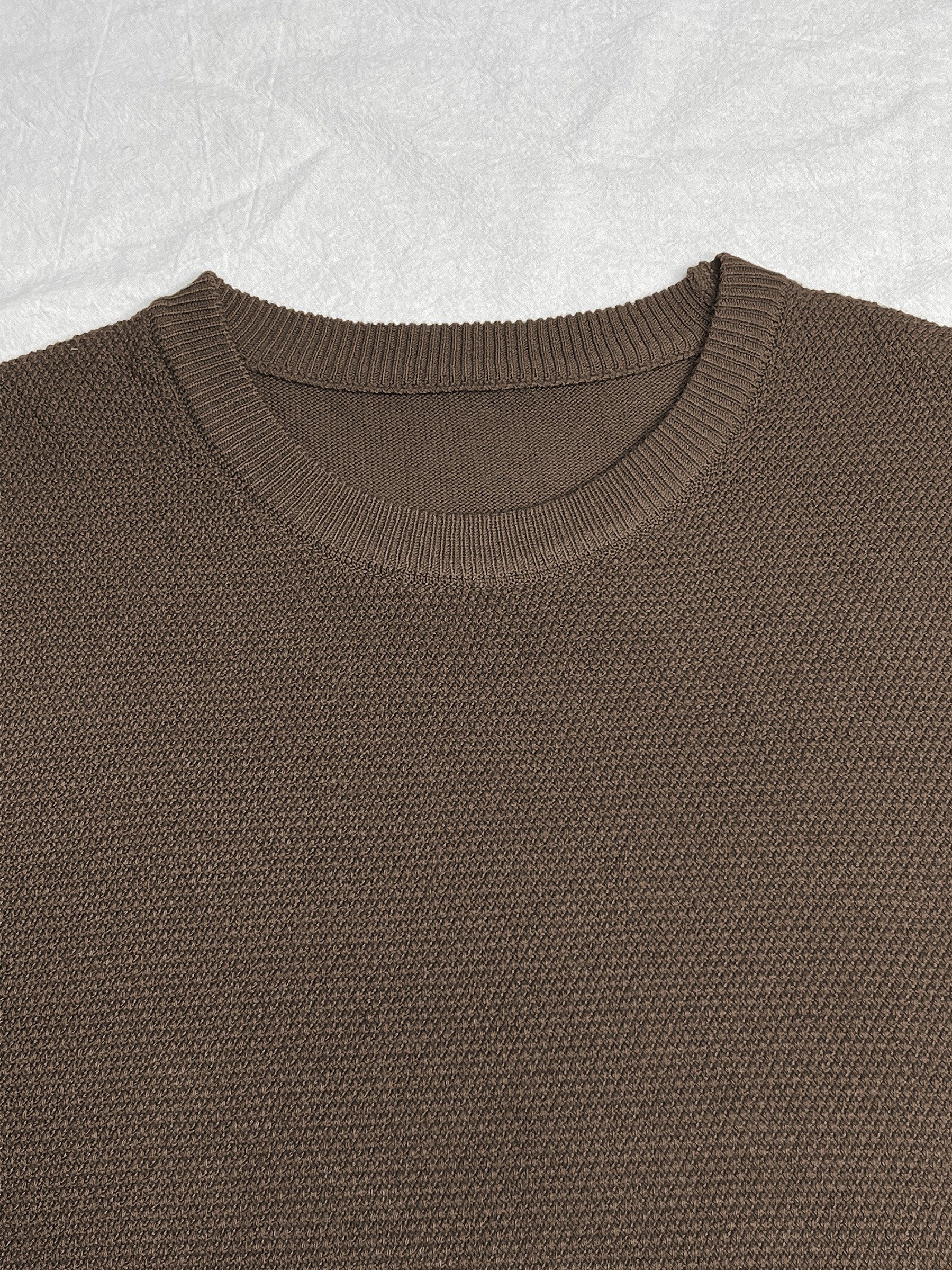 Men's High Stretch Crew Neck Pullover Sweater