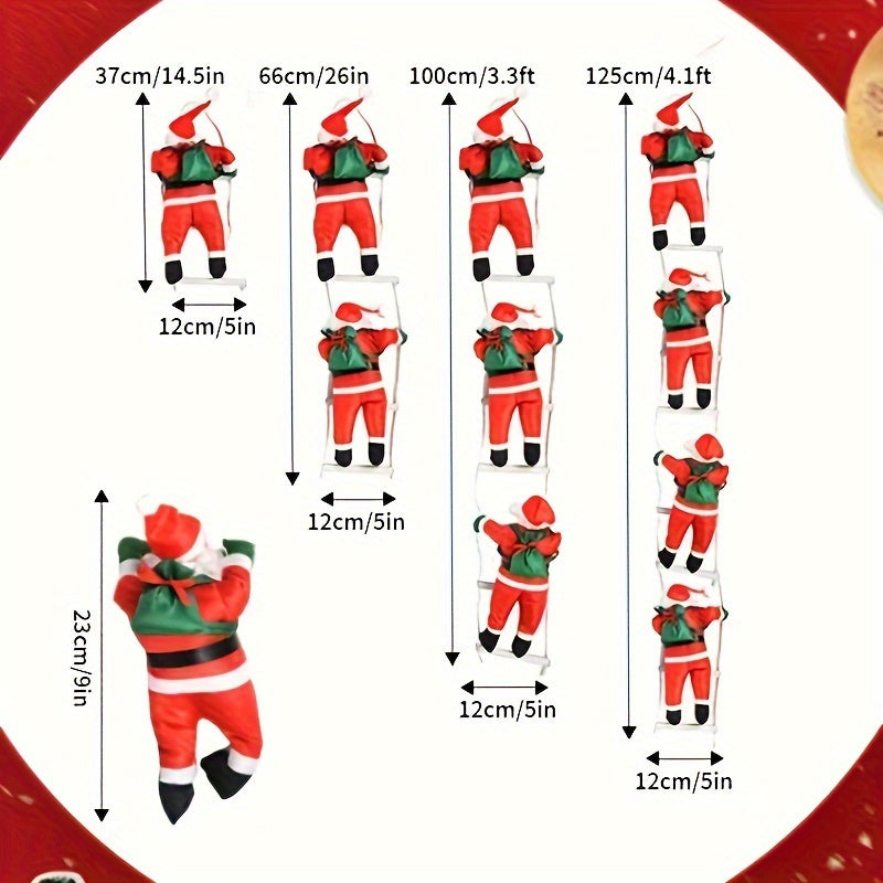 Inflatable Santa Climbing Rope Ladder Christmas Ornament