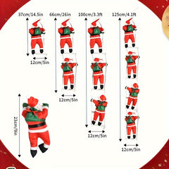 Inflatable Santa Climbing Rope Ladder Christmas Ornament