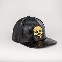 Crocodile Pattern PU Baseball Cap Hip hop Skull Hat