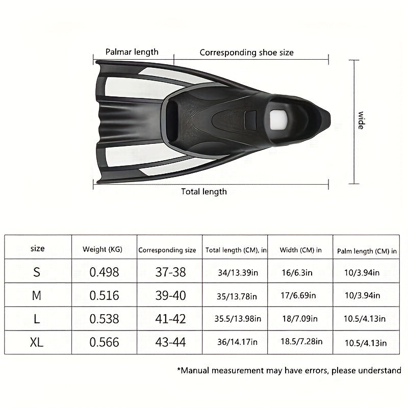Adult Unisex Diving Snorkel Fins Swimming Shoes