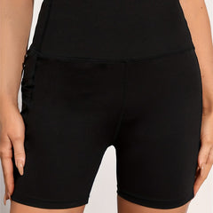 High Waist Butt Lifting Biker Shorts Slim Fit Workout Pants