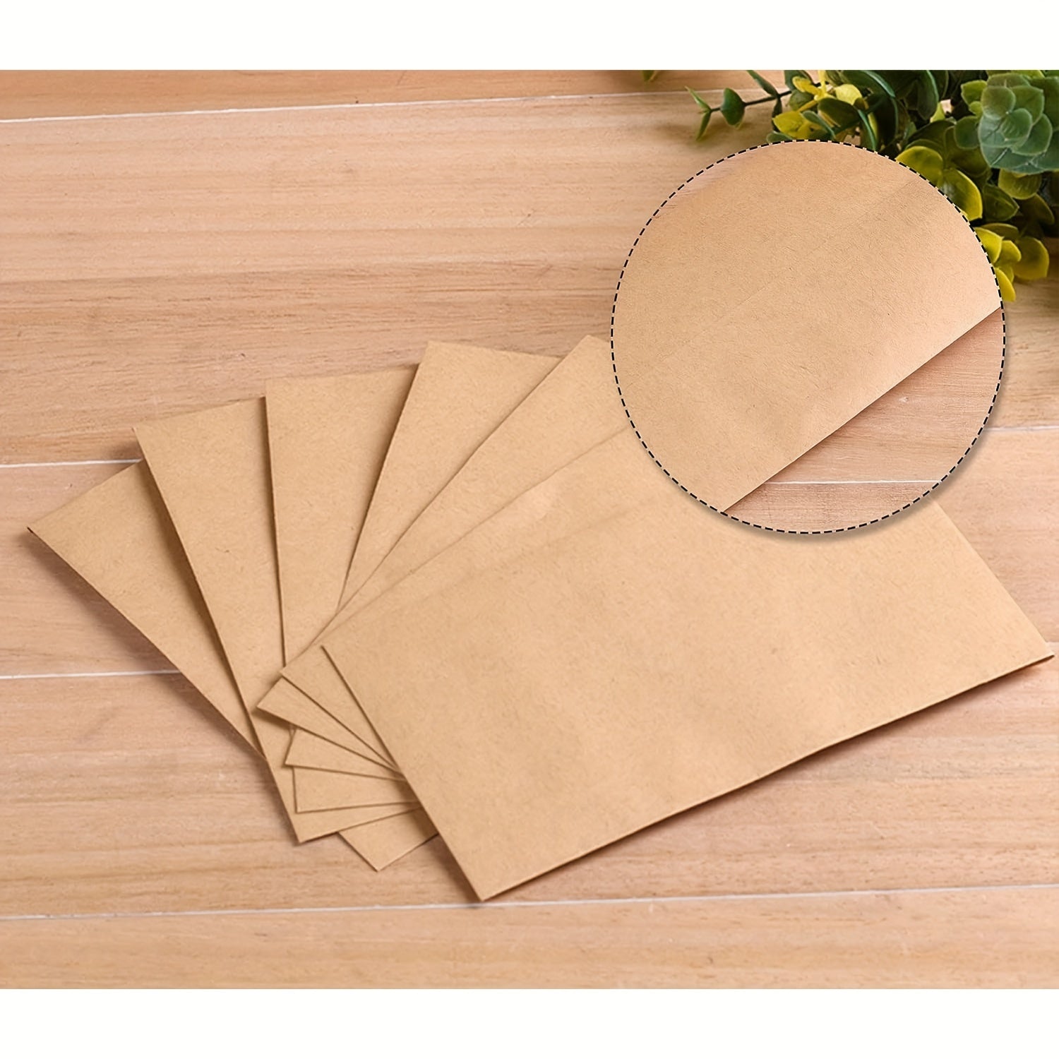 100 Cowhide Paper Small Coin Envelopes Self-Adhesive Seed Envelopes