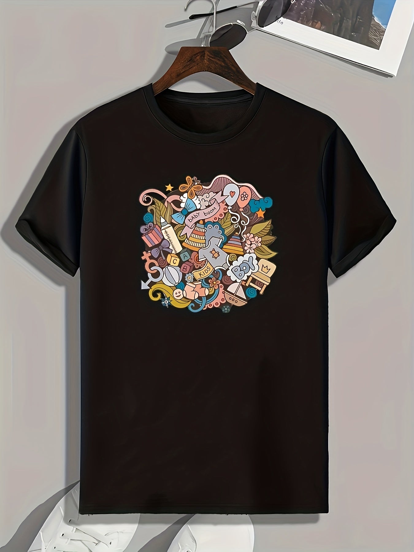 Baby Elements Pattern Print Men's Comfy Sports T-shirt Graphic Tee