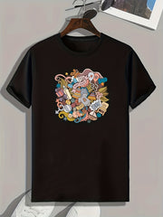 Baby Elements Pattern Print Men's Comfy Sports T-shirt Graphic Tee