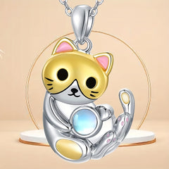 Yellow Cat Necklace Men And Women Banquet Jewelry Couple