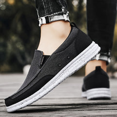 Men's Canvas Loafer Shoes Slip On Lightweight Walking Sneakers
