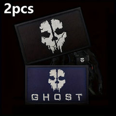 2pcs Ghost Pattern Embroidered Patches for Backpacks and Clothing