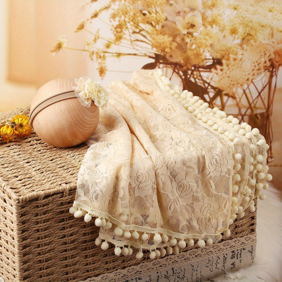 Newborn Lace Wrap Photography Props Set