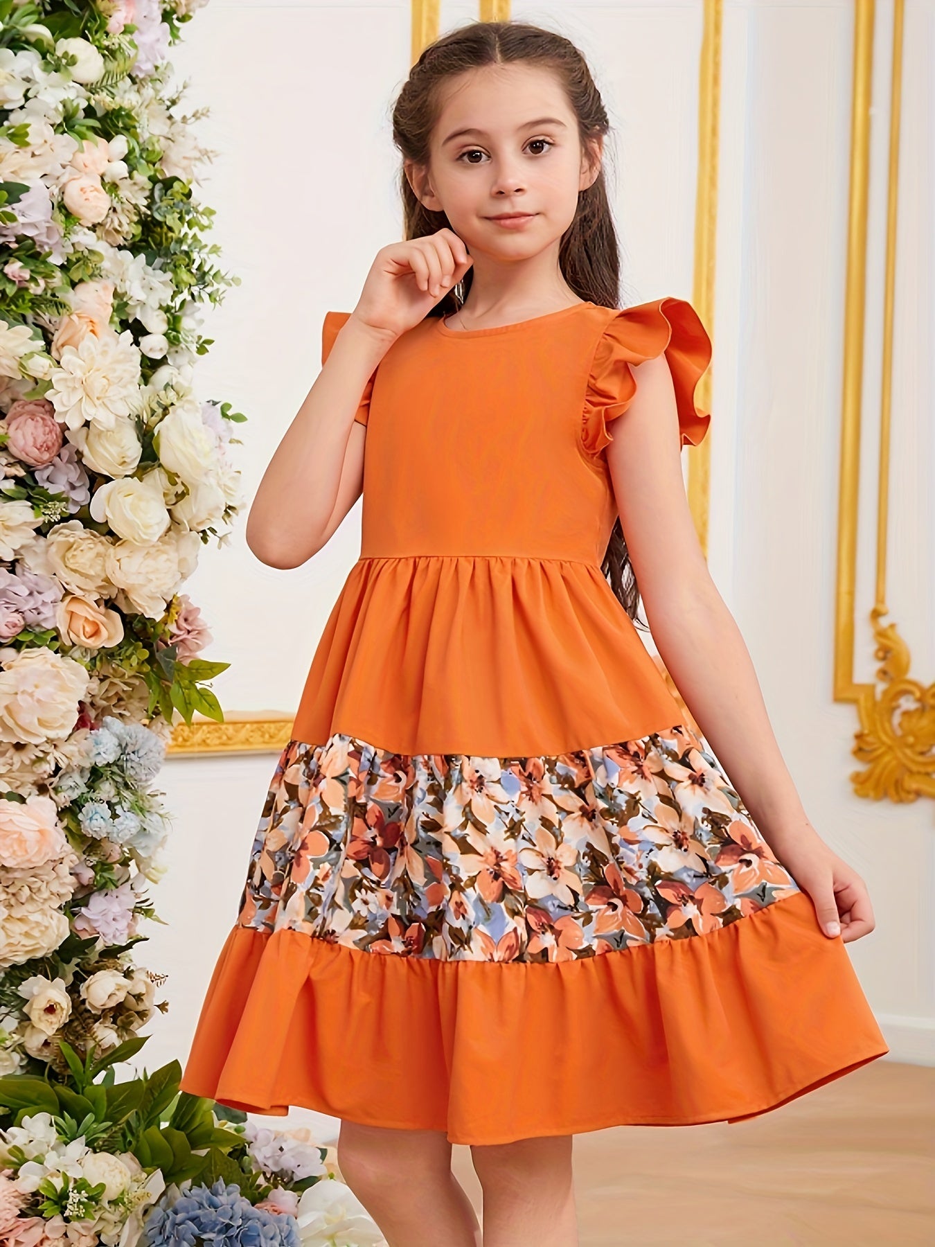 Girls Colorblock Hipster Princess Dress - Spring Autumn Kids Clothes