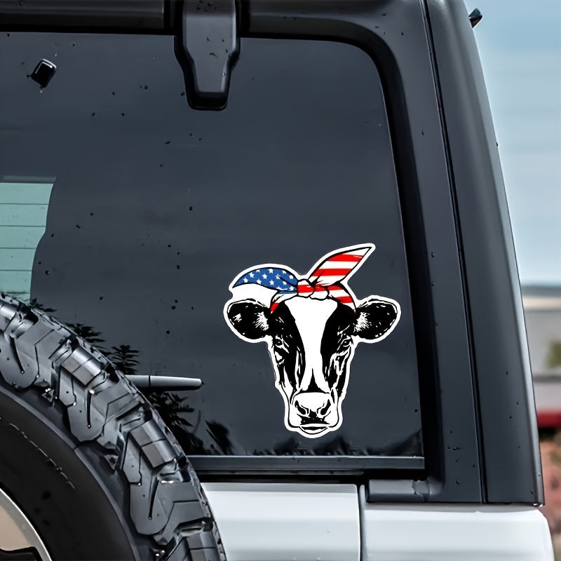 American Flag Papal Cow Computer Vinyl Sticker