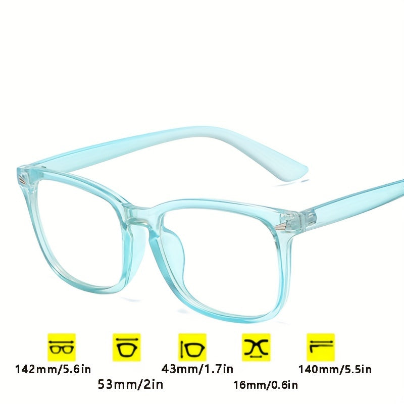 Transparent Computer Glasses Big Frame Anti Light Protective Glasses