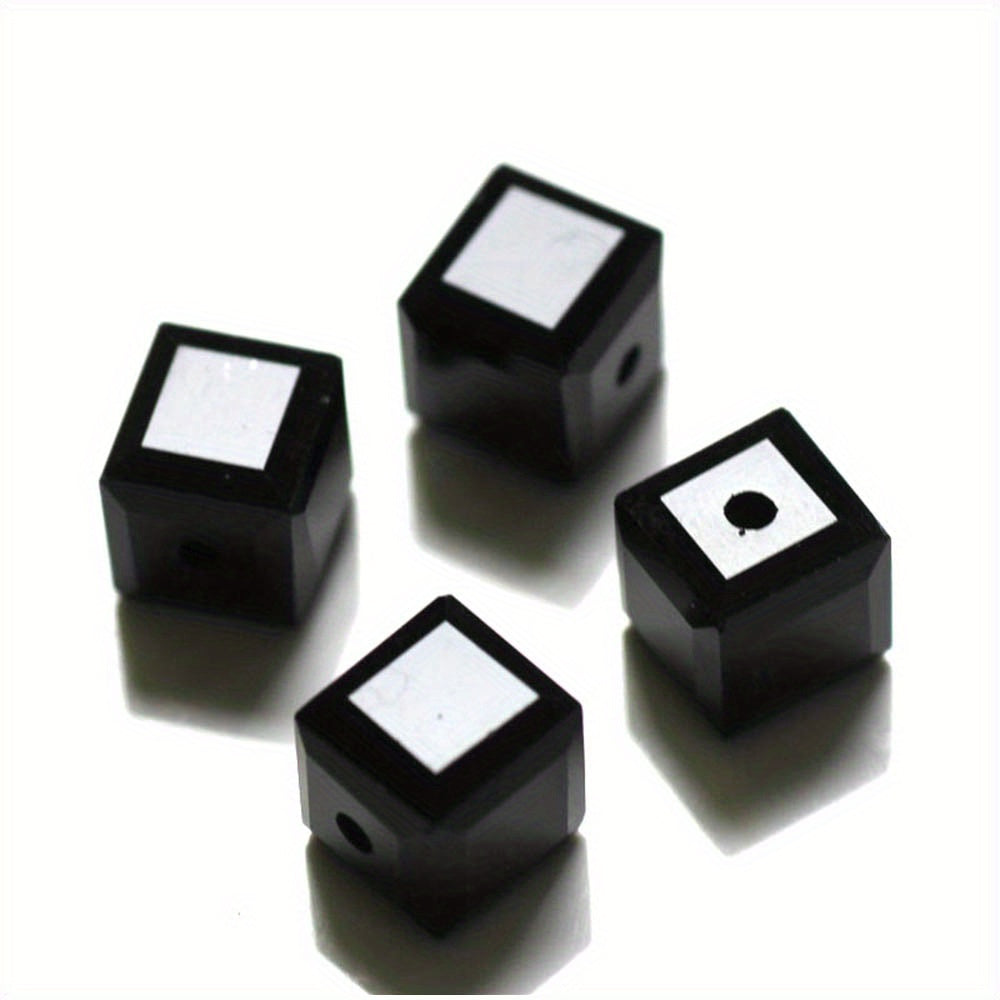 6mm Cube Crystal Glass Spacer Beads for Jewelry Making