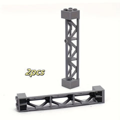 Tech Building Blocks Set with 2x10 Column Train Track Support
