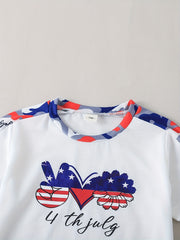 Boys Camo Cartoon Graphic T-shirt & Shorts Set