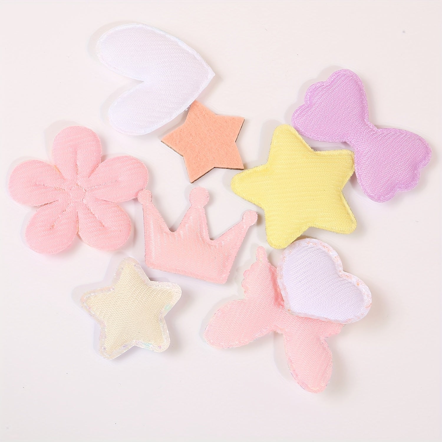 30pcs Glitter Sequin Accessory Set for DIY Hair Clothes Shoes - No Clips