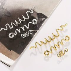 Vintage Gold Spiral Hair Clip for Dreadlocks and Braids