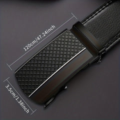 Men's PU Leather Business Casual Automatic Buckle Belt