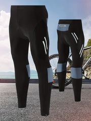 Reflective Men's Cycling Pants 4D Padding Pocket Lightweight