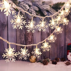Snowflake LED String Lights 10 Lights 1.5m
