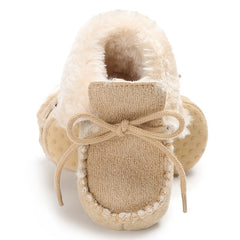 Baby Warm Fleece Snow Boots Anti Slip Soft Bottom Toddler Shoes Winter