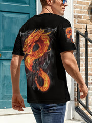 3D Skull Print Men's Graphic Active T-shirt Crew Neck Casual Tee for Summer