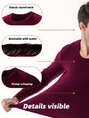 Men's Solid Breathable Warm Stretch Underwear Set