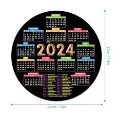 Round Mouse Pad Calendar Design for Women and Girls