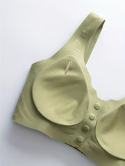 Push Up Bra Front Buckle Full Coverage Comfy Breathable Women's Lingerie