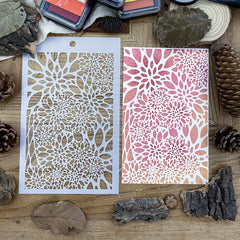 Small Floral Background Stencils - DIY Art Stencils for Painting - 20x12cm