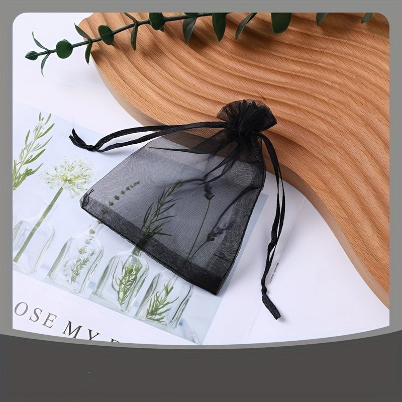10pcs Transparent Organza Bags Wedding Gift Bags Jewelry Gift Bags
