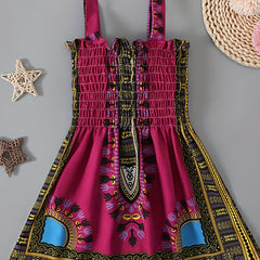 Girls Sleeveless Cotton Swing Dress