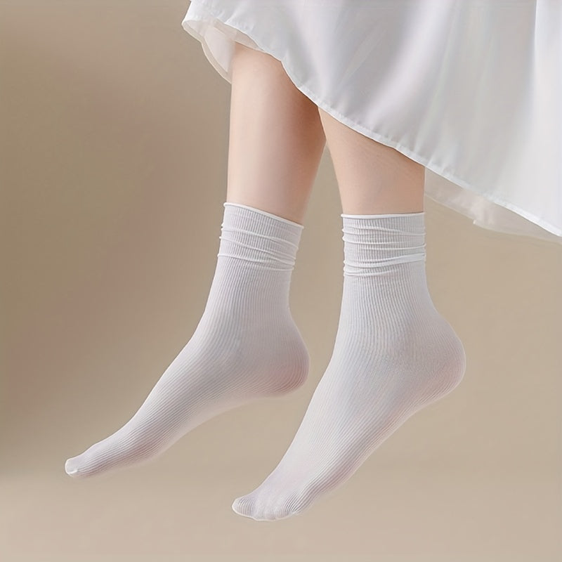 10 Pairs Comfy & Breathable Mid Tube Socks Women's Stockings